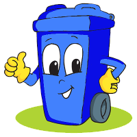 Blue Mixed Recycling Bin