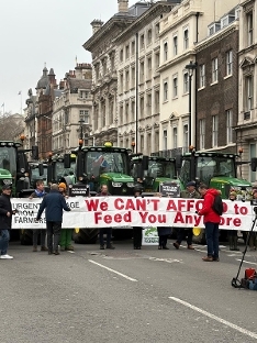 Farmers' protest in London