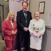 CLLR DORRIAN WITH CLLR ASHLEY BAXTER, LEADER OF SOUTH KESTEVEN DISTRICT COUNCIL AND CLLR MARIANNE OVERTON LEADER OF THE LOCAL GOVERNMENT ASSOCIATION INDEPENDENT GROUP
