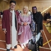 CLLR DORRIAN WITH IMAM, ABDUL HAMID QURESHI AND AISHA BAKO
